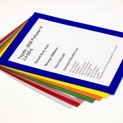 Static Window Holders 25pk - Clear or with Coloured Borders